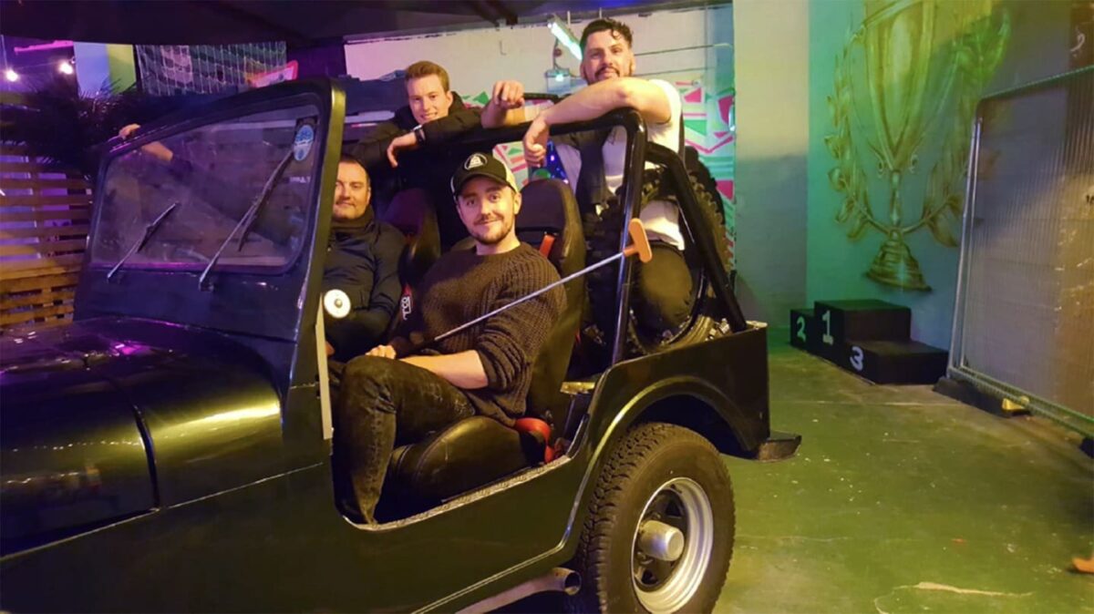 The Arch Lads on a Jeep