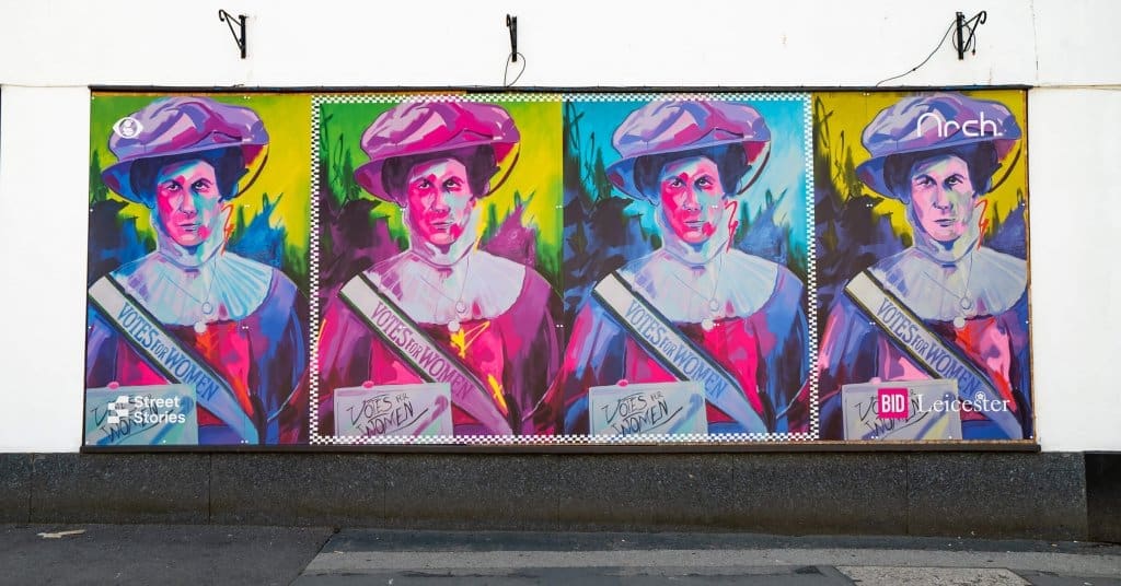 Street Stories Leicester artwork tribute to Alice Hawkins