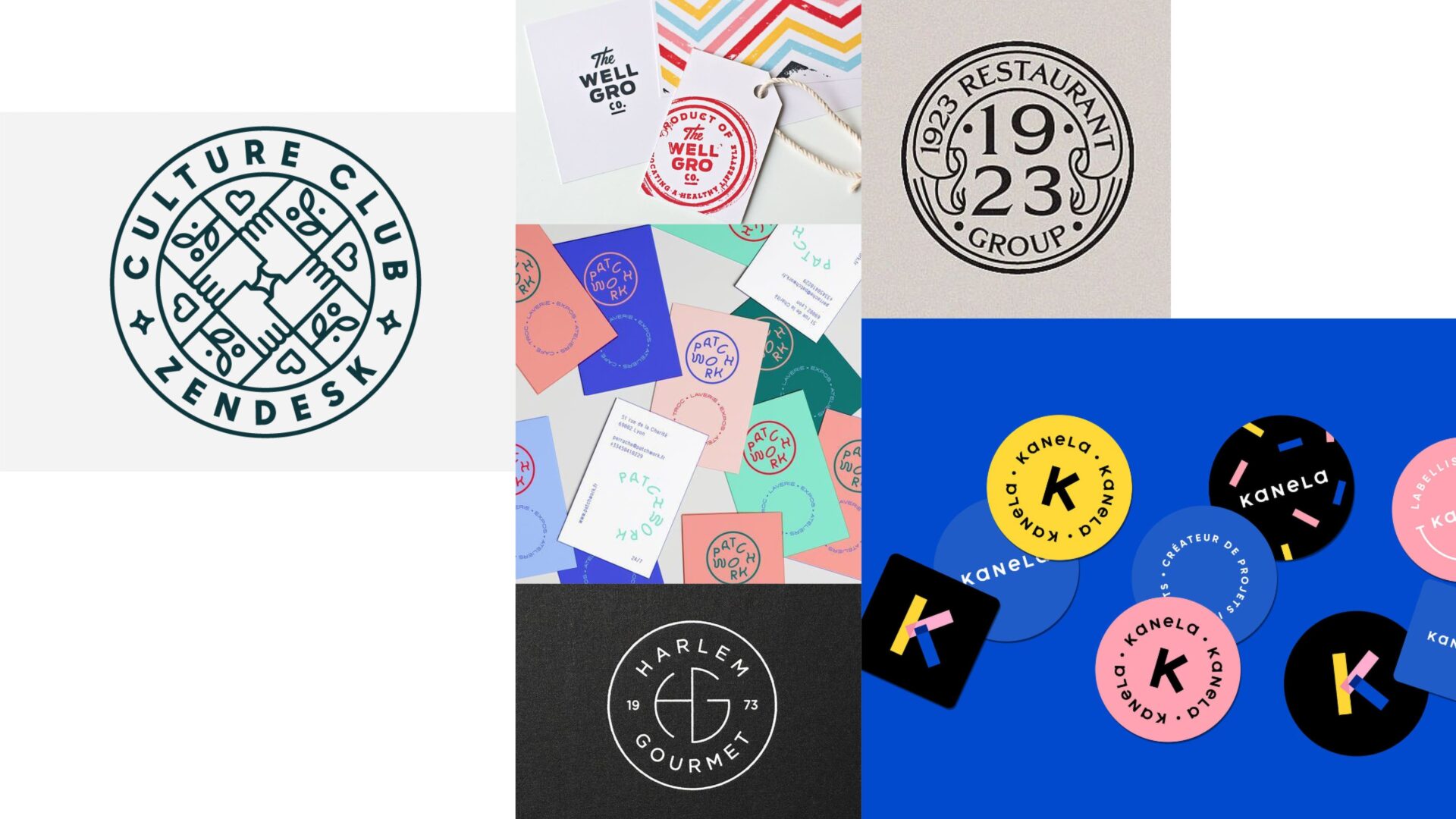 Examples of round food logos