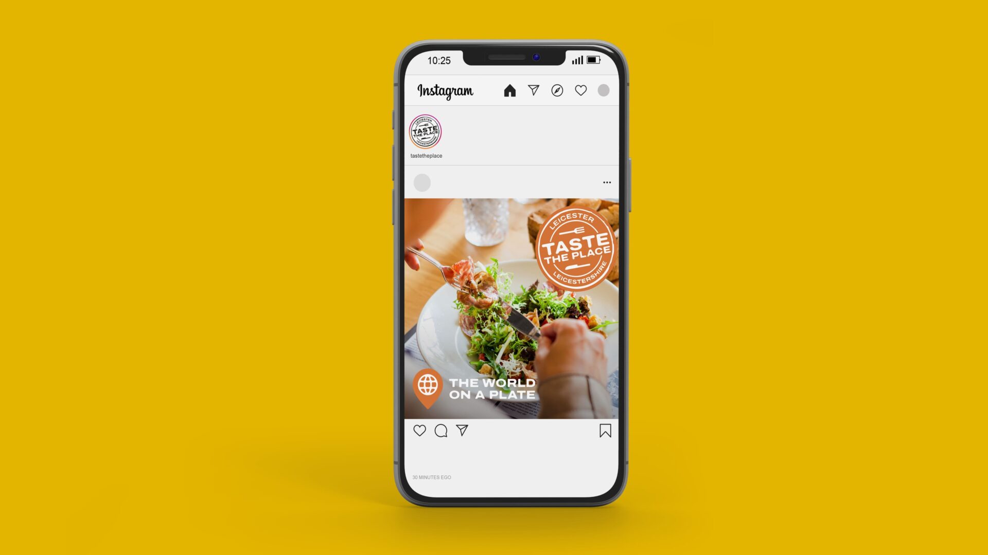 Taste the Place the world on a plate advertised on social media