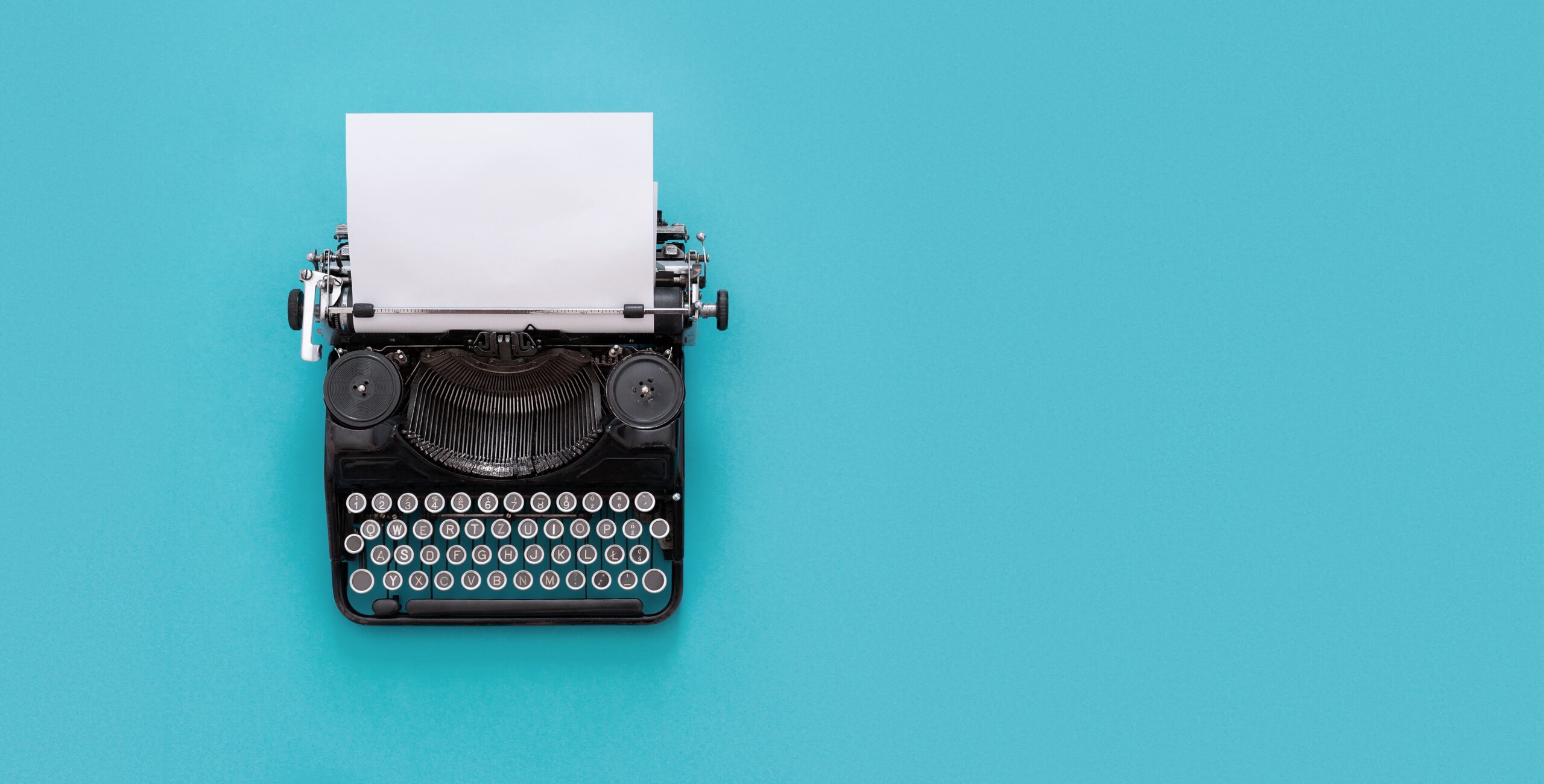 A typewriter from above