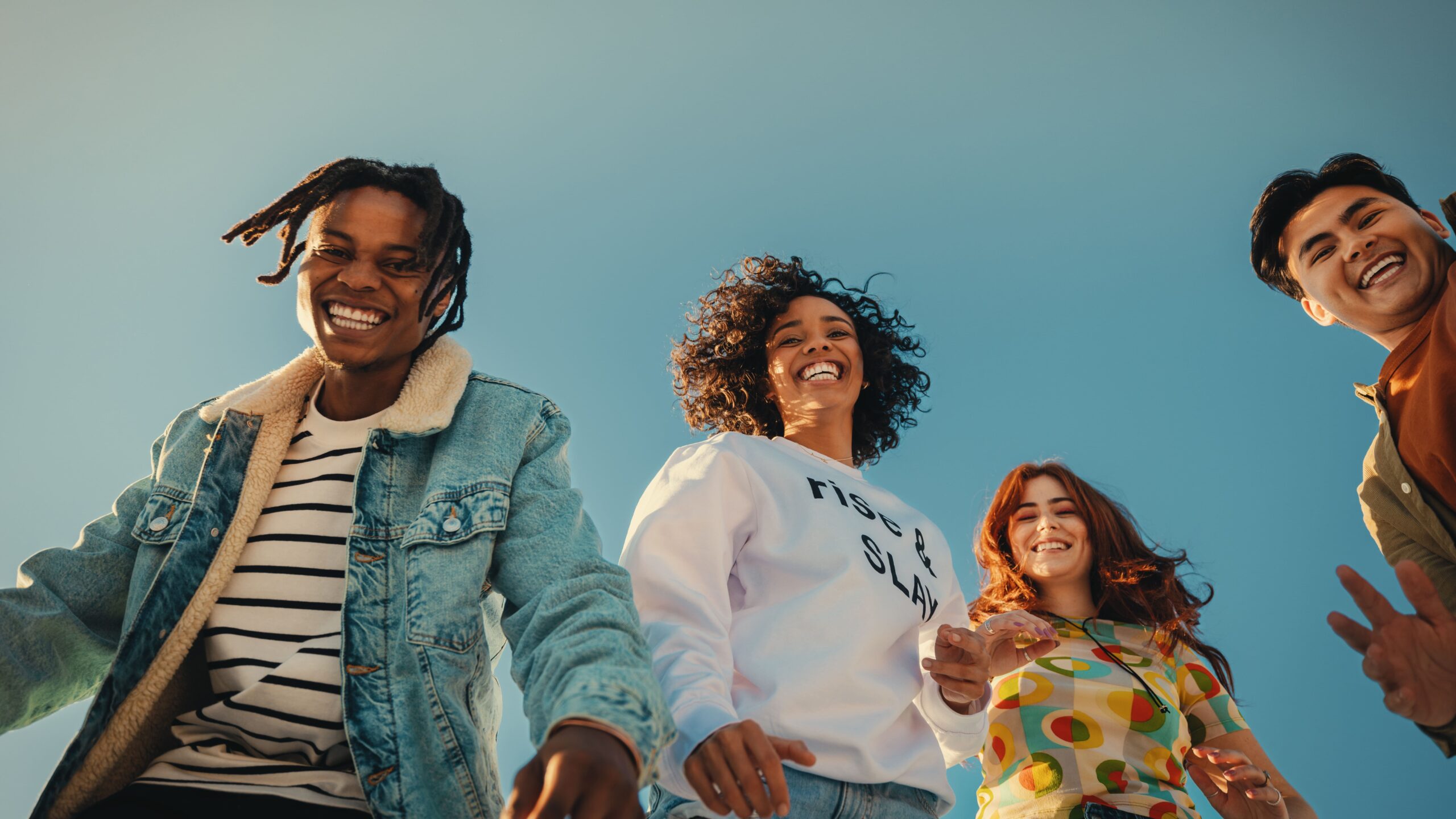 A group of smiling young people