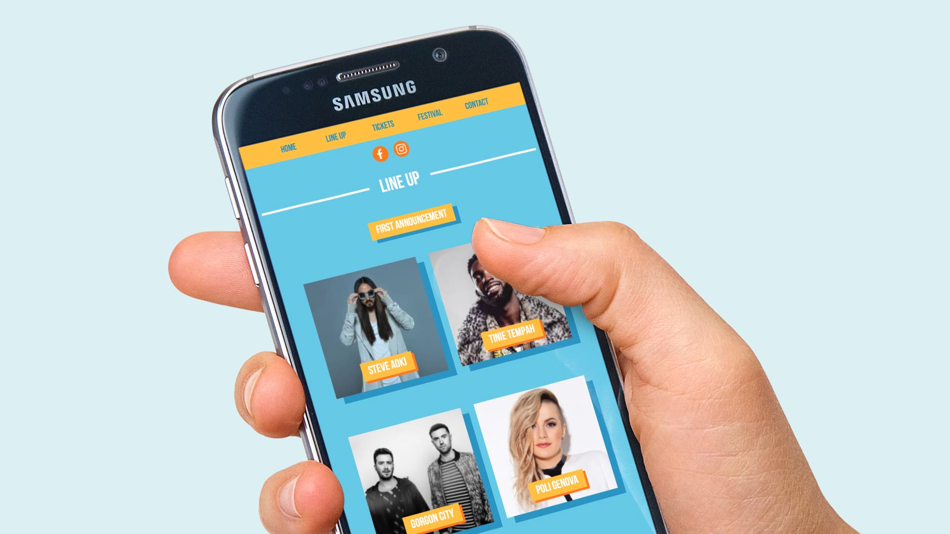 A phone showing the MTV Varna website