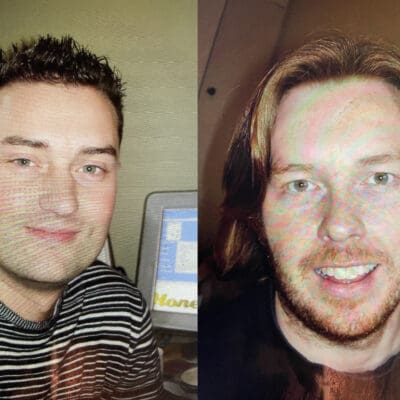 Joe & Luke back in 2006 in Joe's spare room
