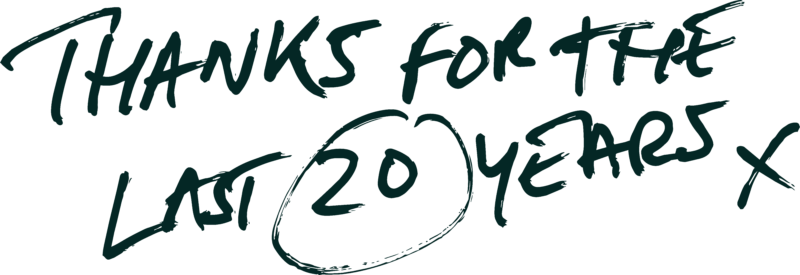 Handwritten text saying: 