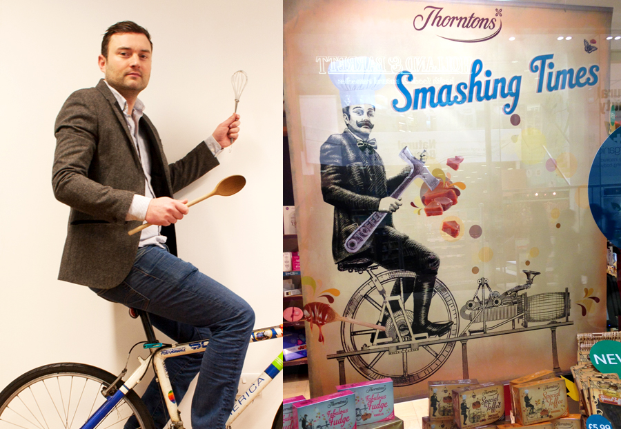 Joe & Luke model for Thorntons toffee
