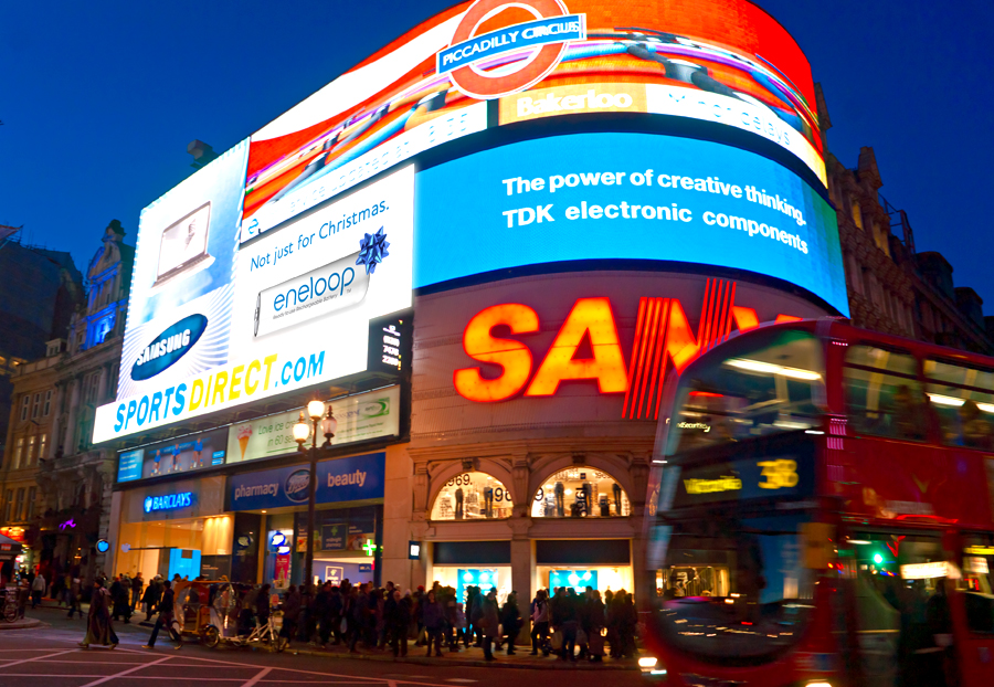 Our Samsung digital ad at Piccadilly Circus